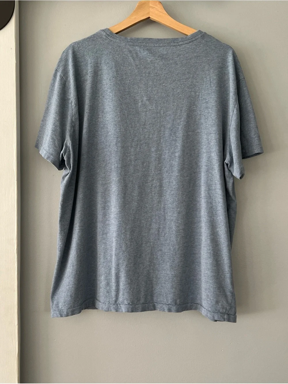 Polo by Ralph Lauren Men’s V-Neck Tee - Heather Gray with Navy Logo